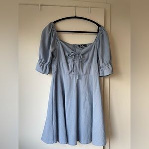 Lulu’s Blue Puff Sleeve Dress